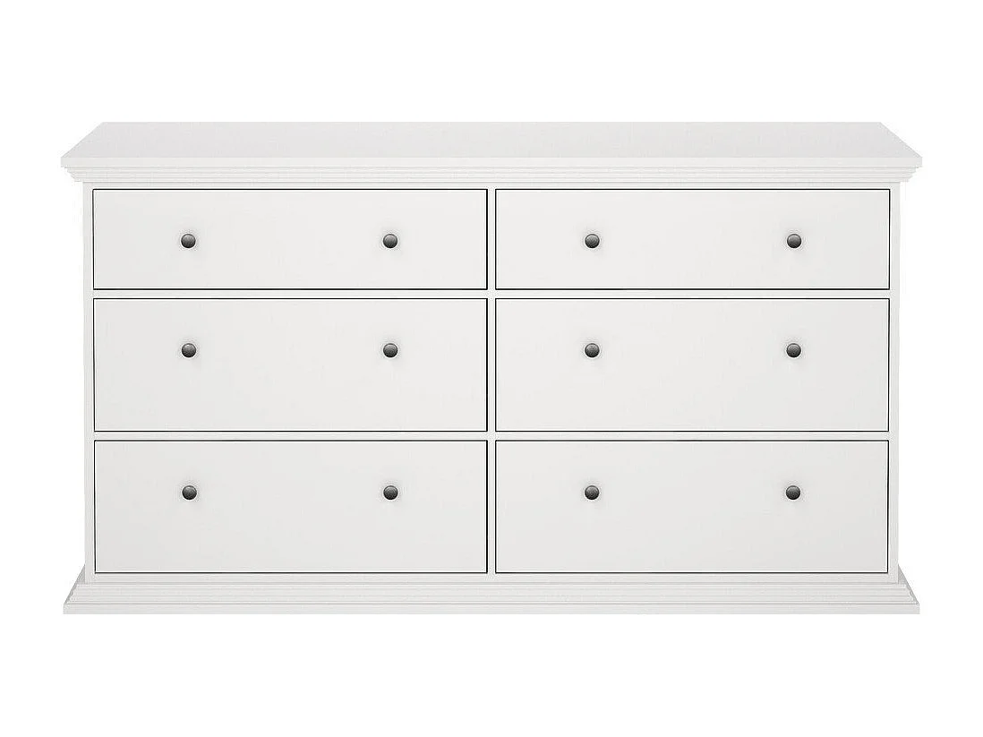 North kommode 6 laden wit.