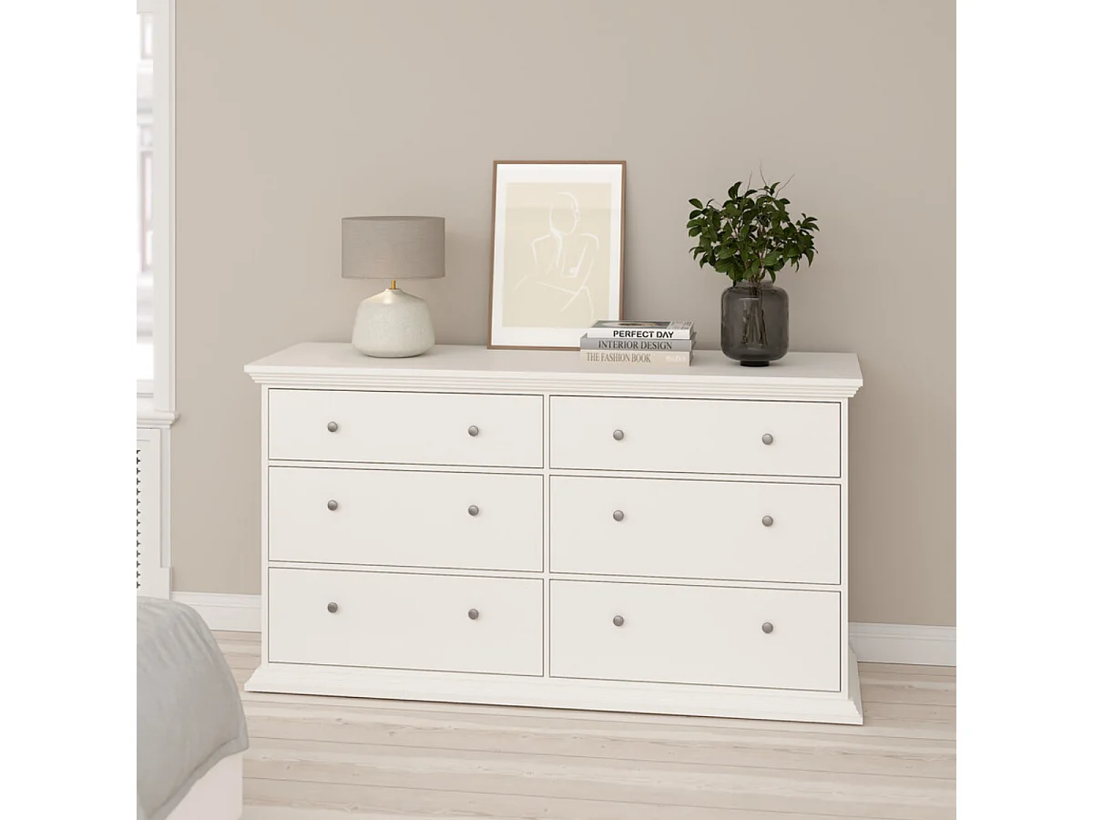 North kommode 6 laden wit.