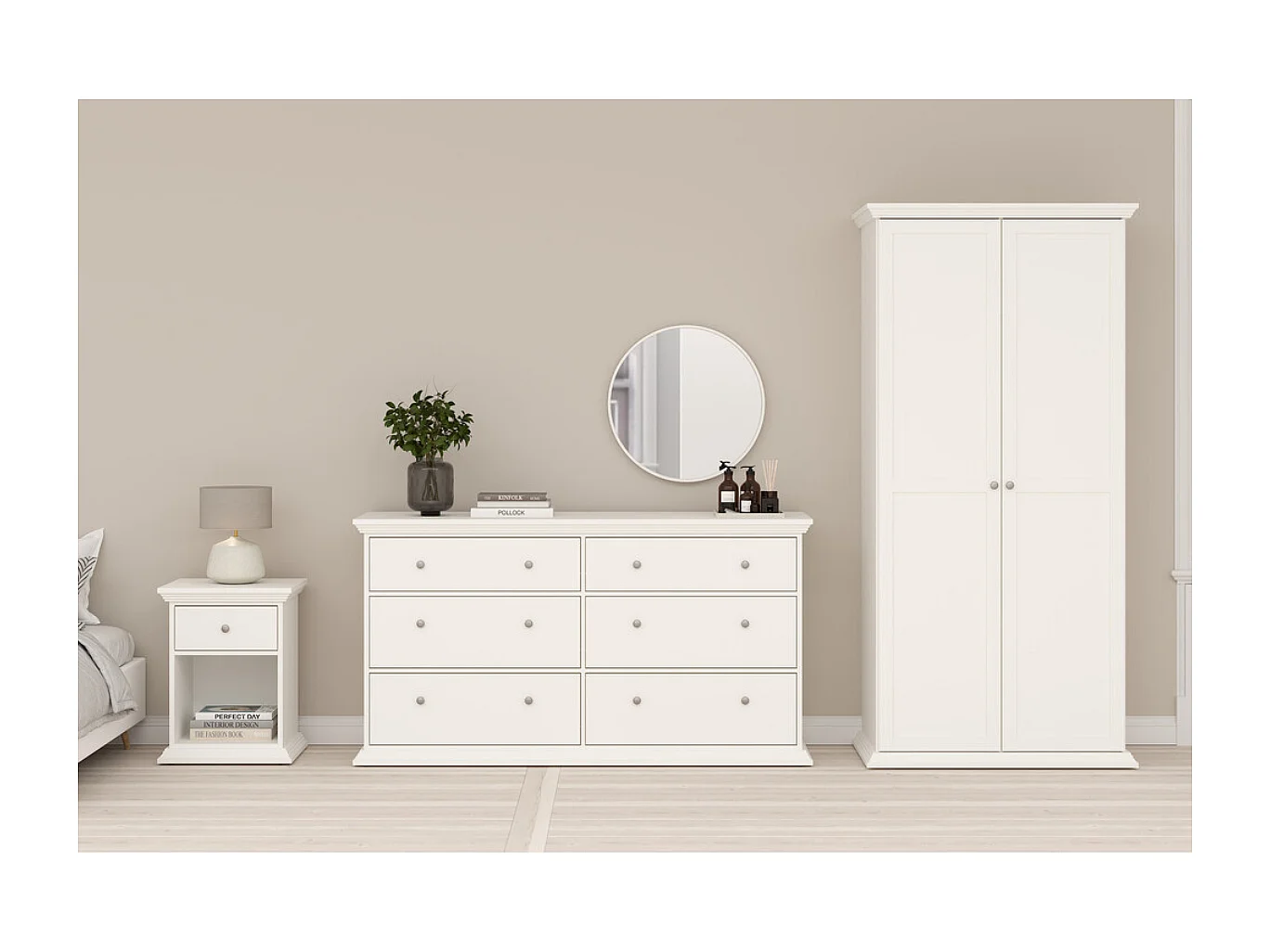 North kommode 6 laden wit.