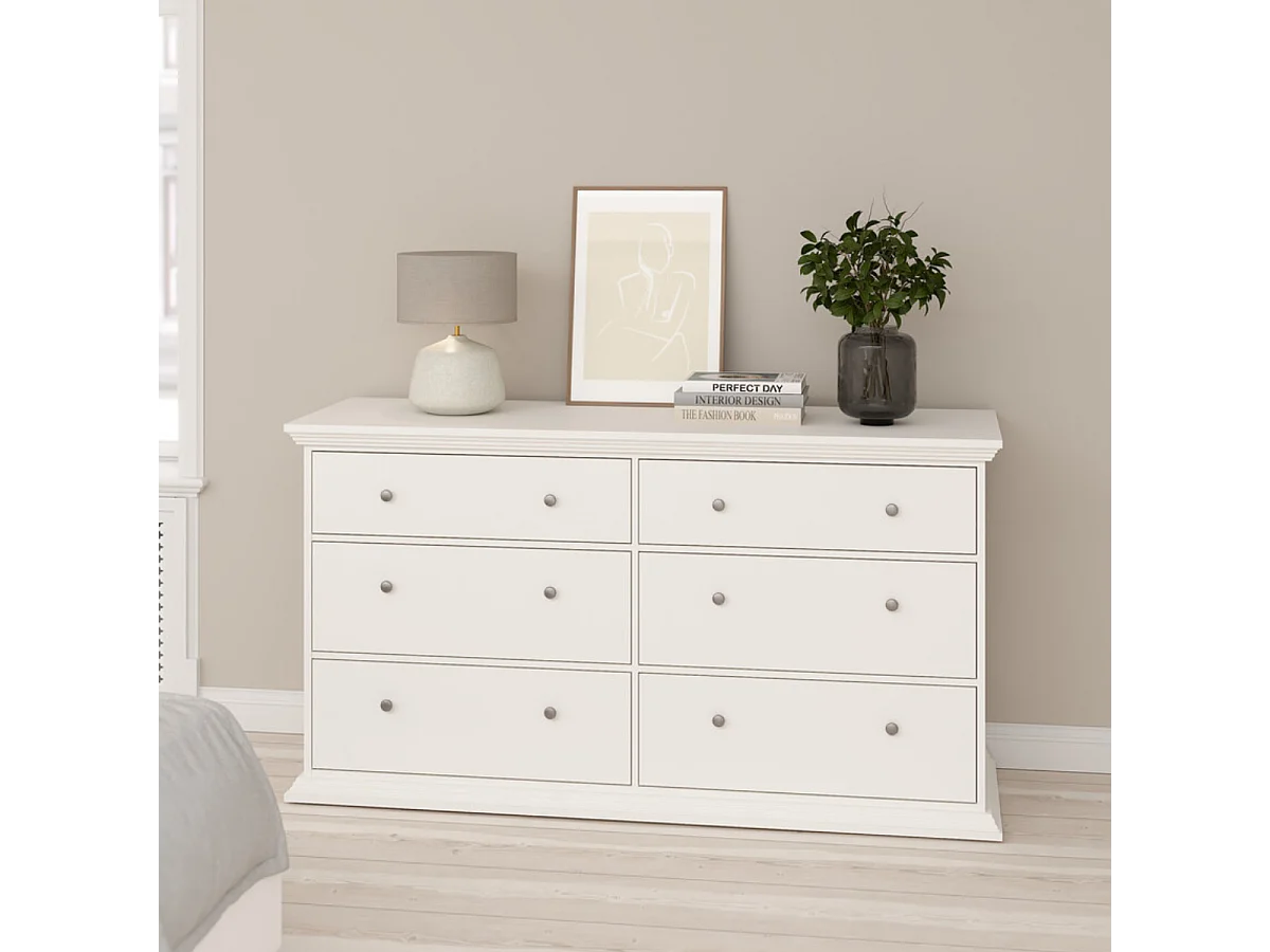 North kommode 6 laden wit.