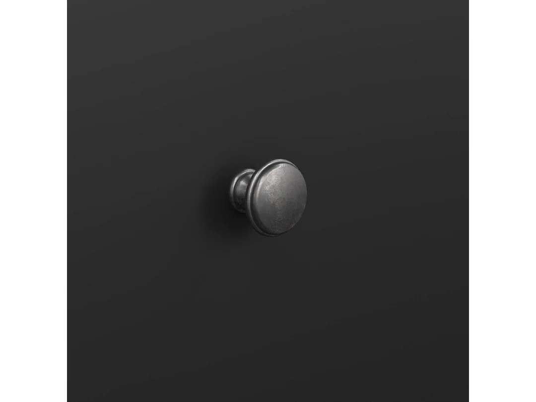 North Kommode 3 Schubladen schwarz matt.