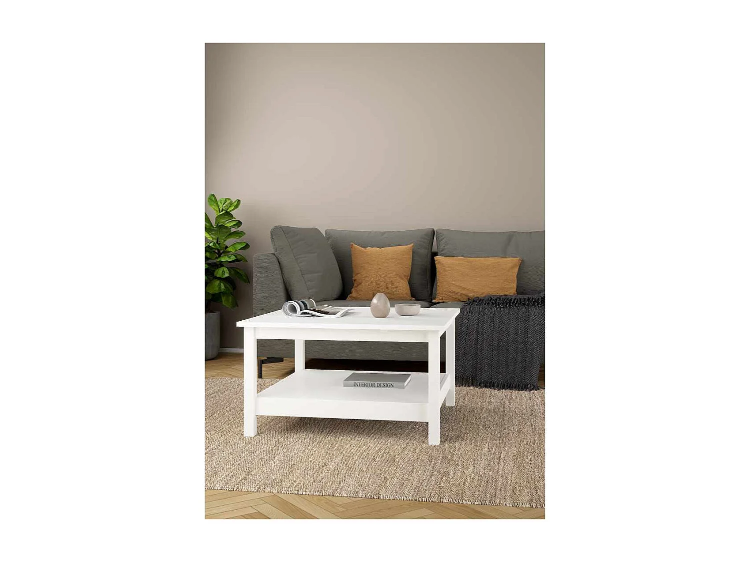 Madrid table basse 1 tablette blanc.