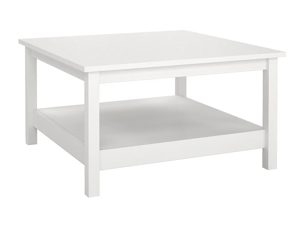 Mesa de centro Madrid 1 estante color blanco.