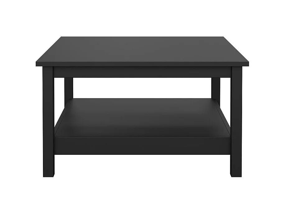 Mesa de centro Madrid 1 estante negro mate.