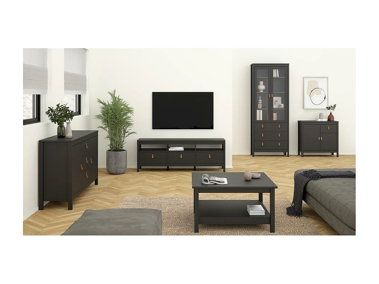 Madrid table basse 1 tablette noir mat.