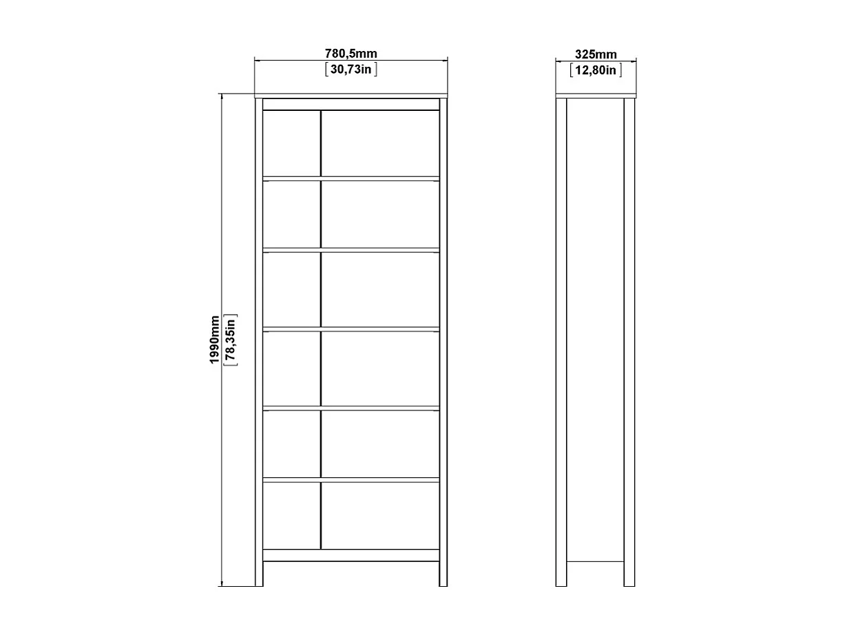 Madrid wandkast zwart mat.