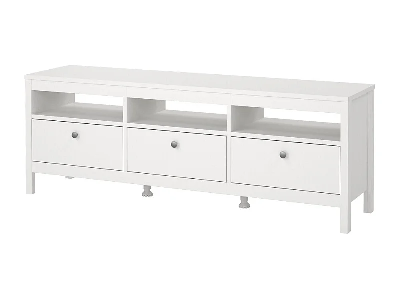 Madrid TV Tisch 3 Schubladen weiß.