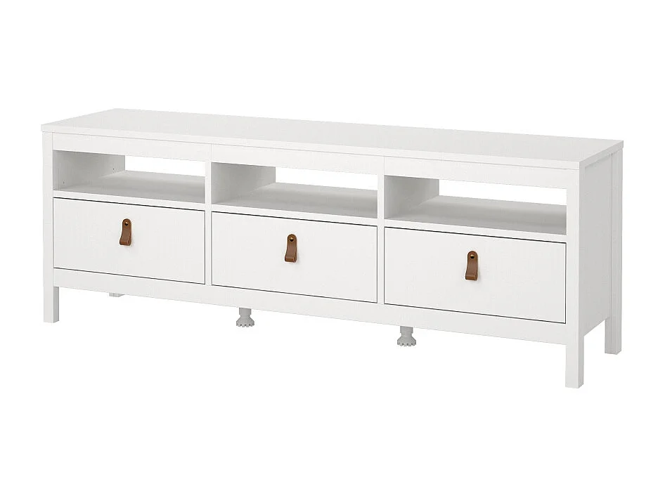 Madrid TV Tisch 3 Schubladen weiß.