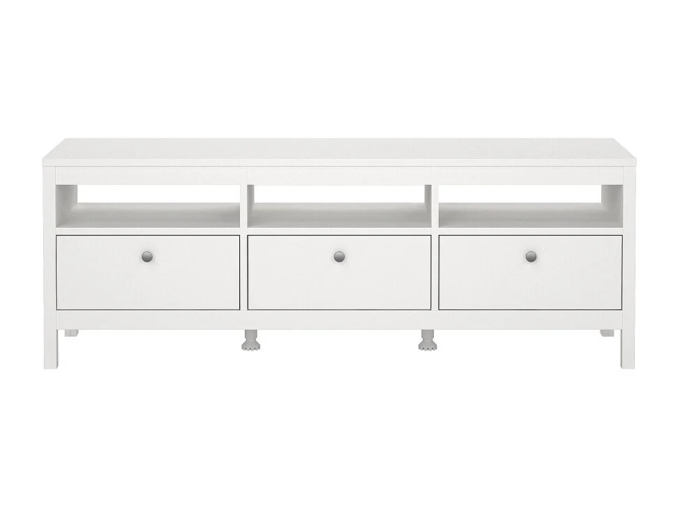 Madrid TV Tisch 3 Schubladen weiß.