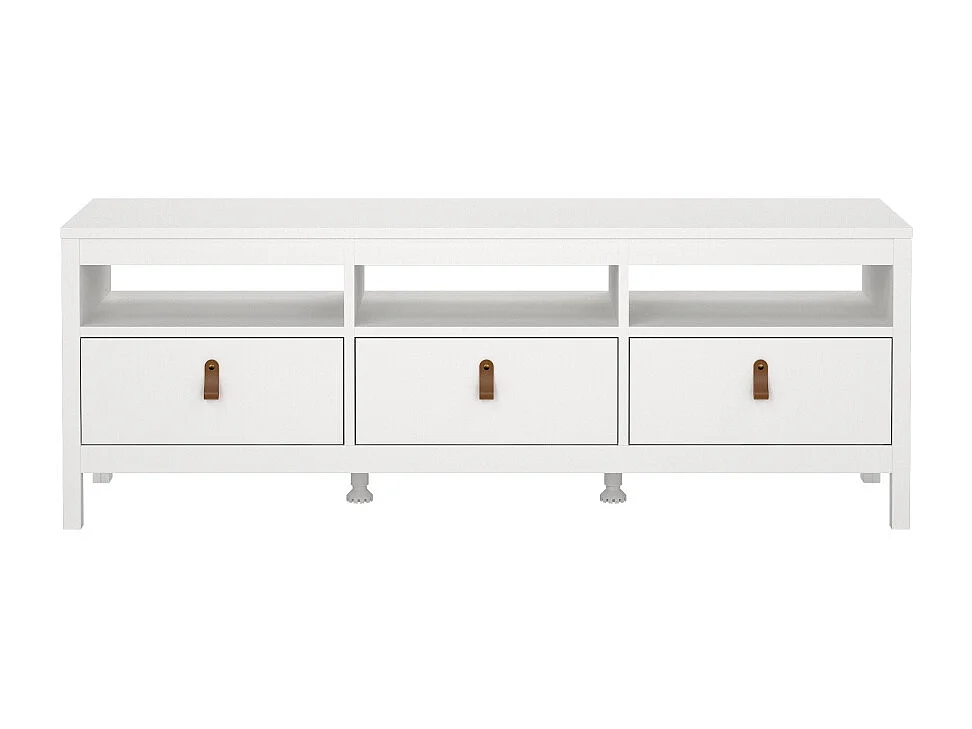 Madrid TV Tisch 3 Schubladen weiß.