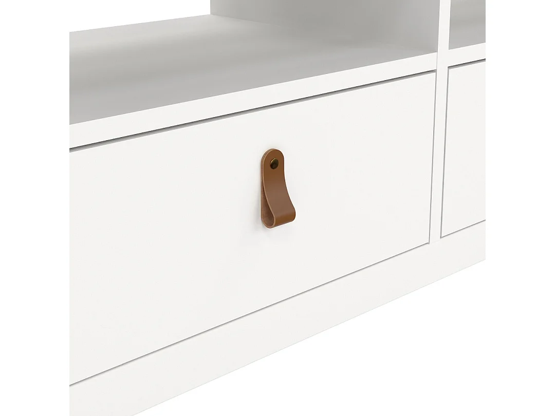 Madrid TV Tisch 3 Schubladen weiß.