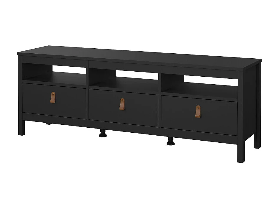 Madrid TV Tisch 3 Schubladen schwarz matt.