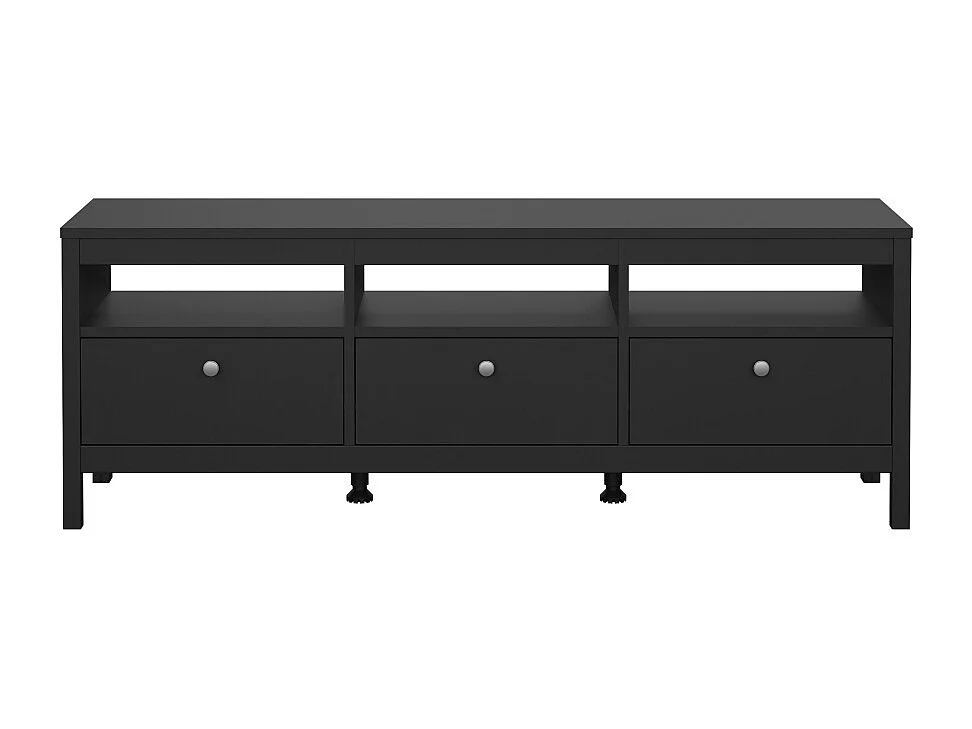 Madrid TV Tisch 3 Schubladen schwarz matt.