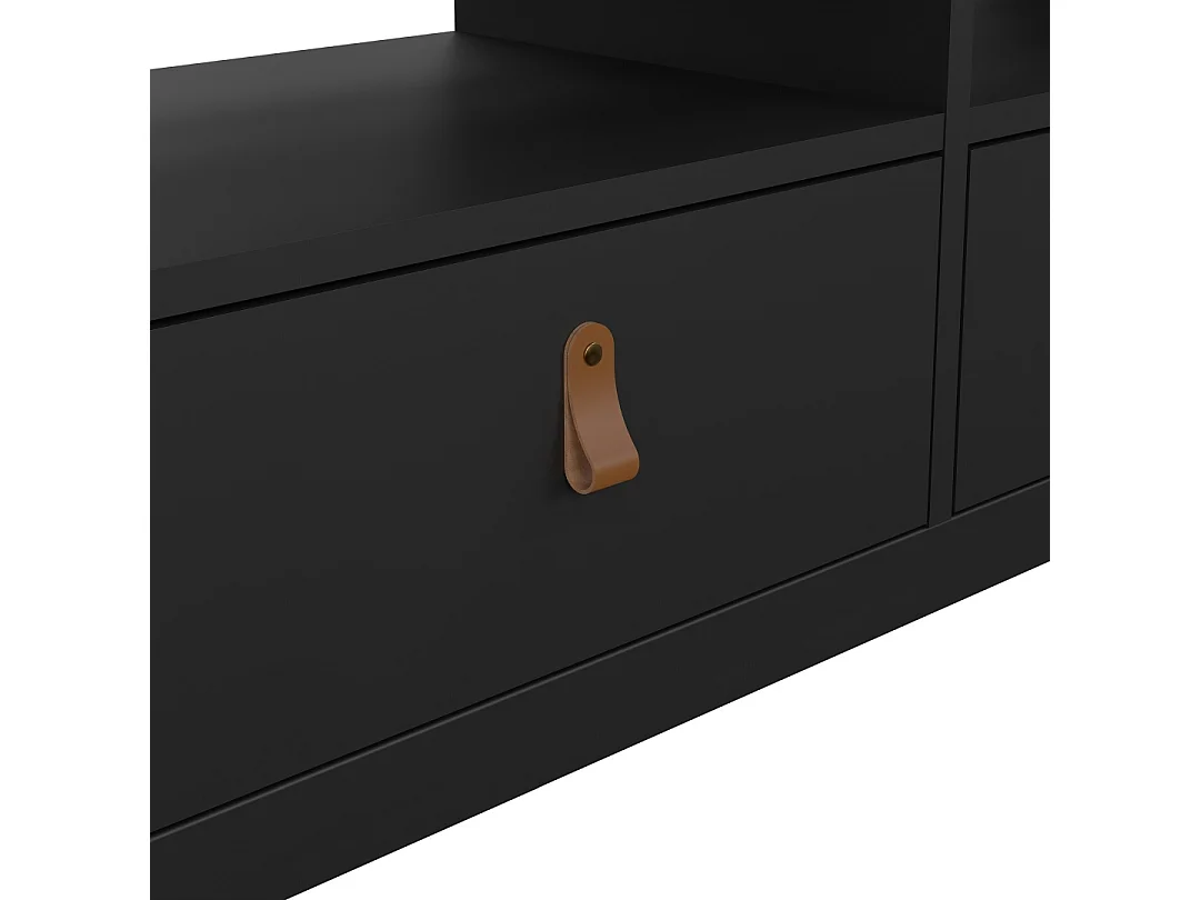 Madrid TV Tisch 3 Schubladen schwarz matt.