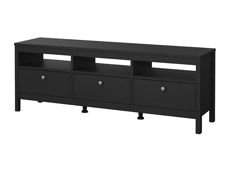Madrid TV-meubel 3 laden zwart mat.