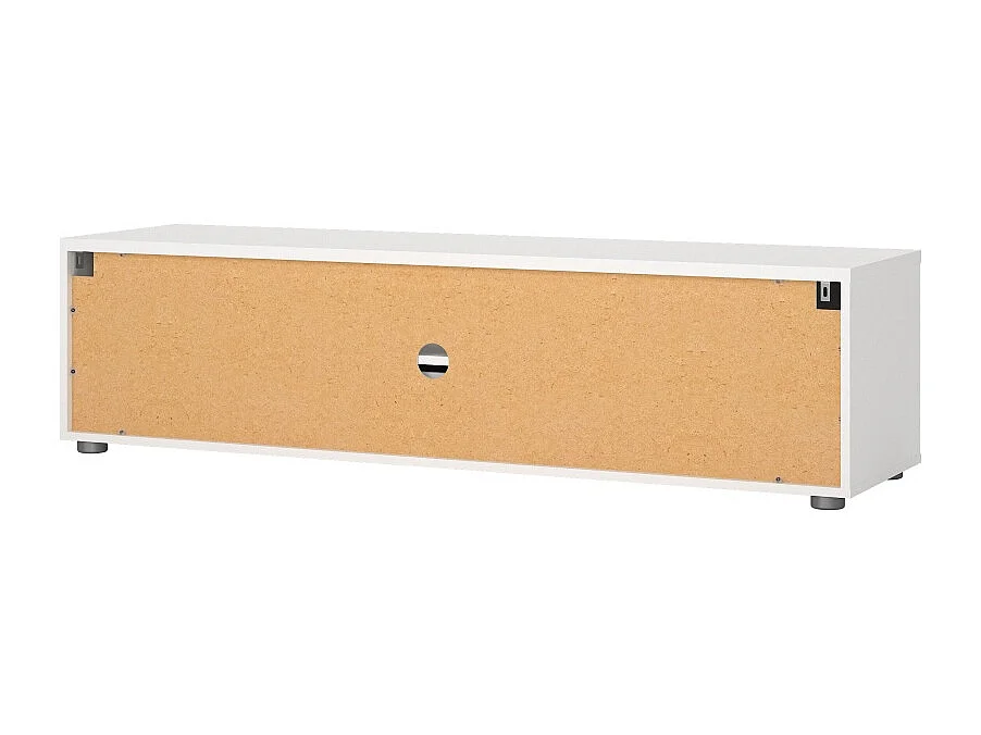 Media table TV 2 portes 1 tiroir blanc.