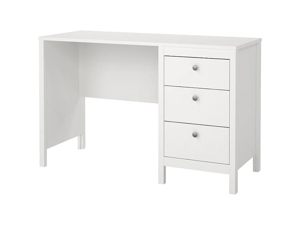 Madrid bureau 3 tiroirs blanc.