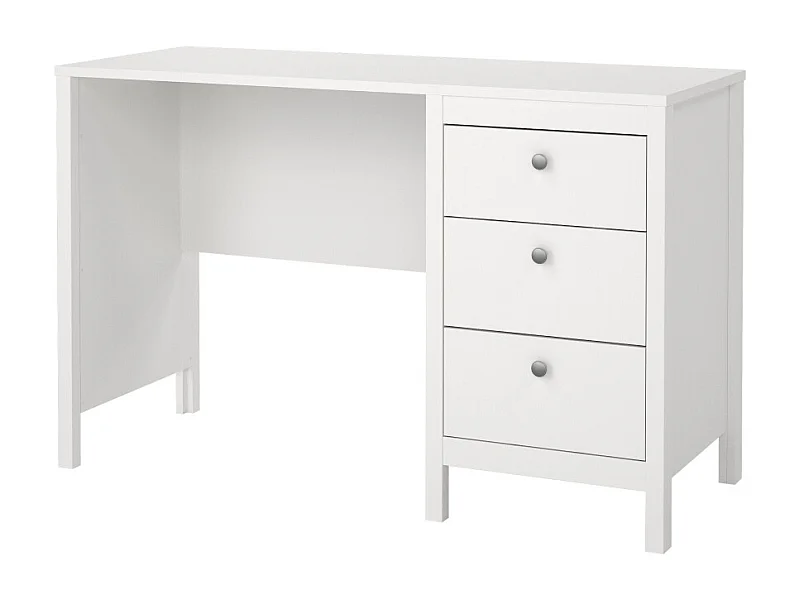Madrid bureau 3 tiroirs blanc.