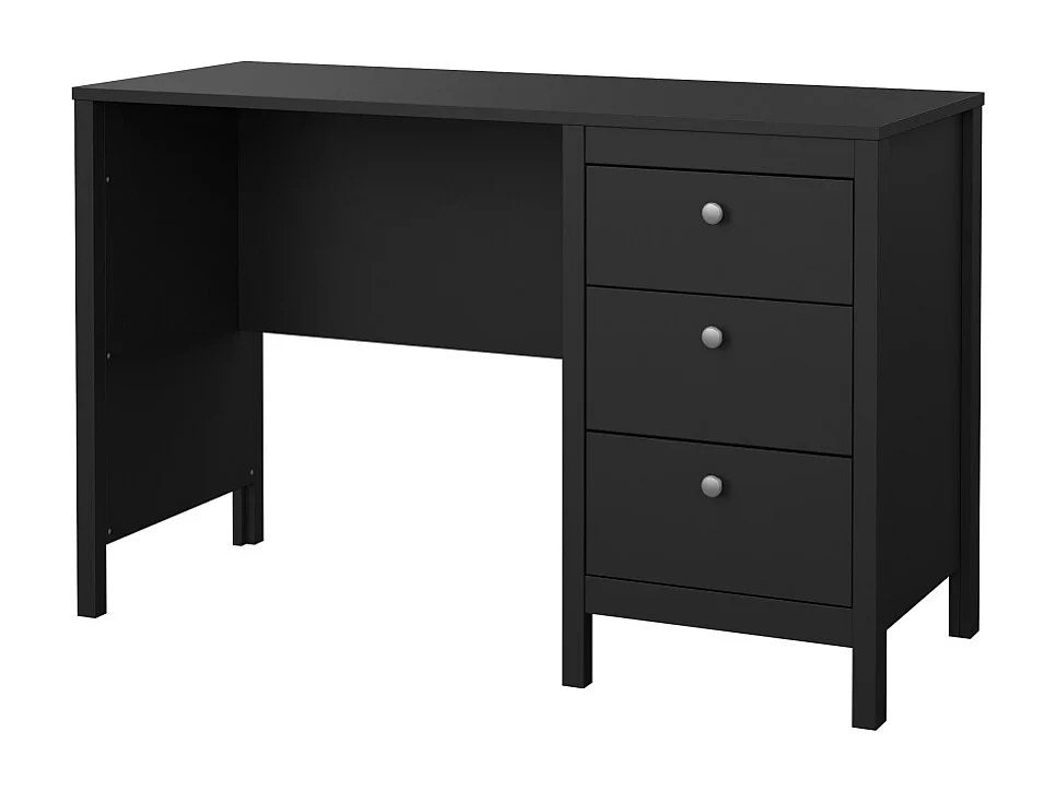 Madrid bureau 3 laden zwart mat.