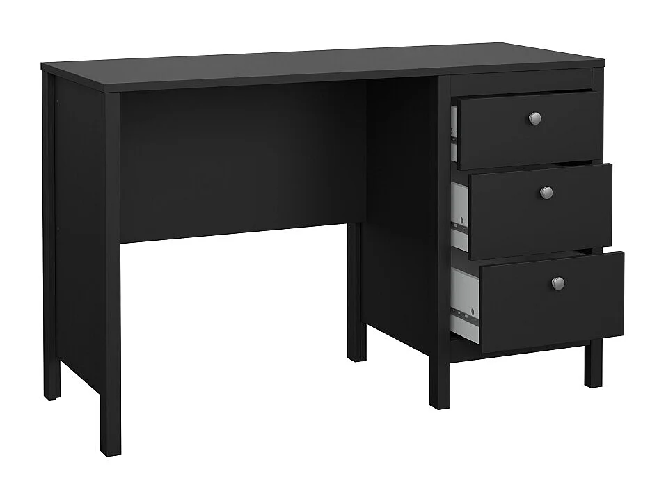 Madrid bureau 3 laden zwart mat.