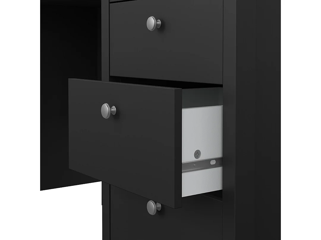 Madrid bureau 3 laden zwart mat.