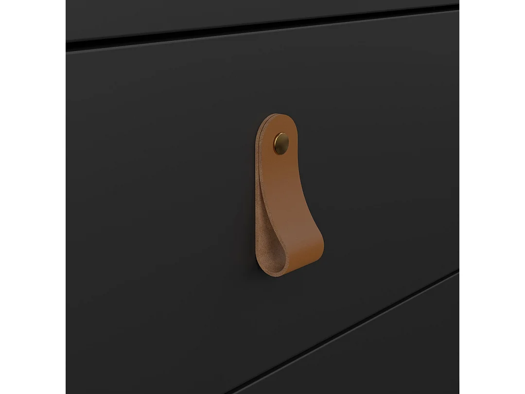 Madrid bureau 3 laden zwart mat.