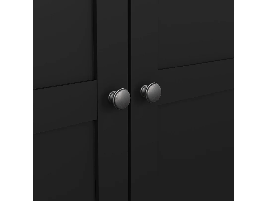 North kledingkast 2 deuren zwart mat.