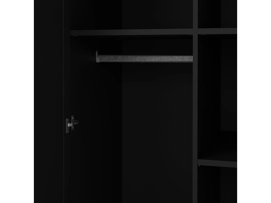 North kledingkast 2 deuren zwart mat.