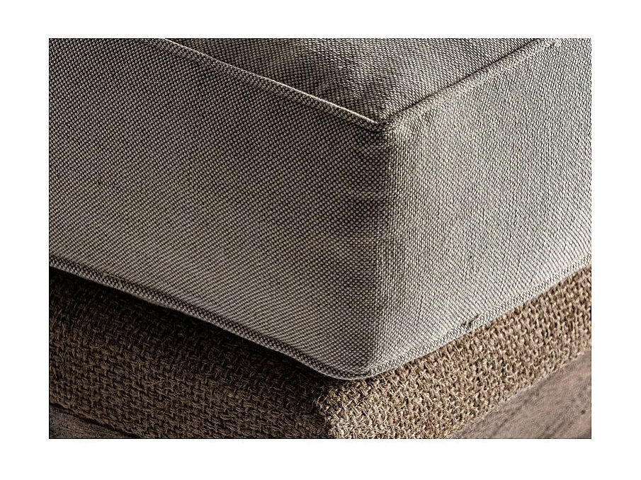 Sofá de 3 plazas de tela beige y patas de madera maciza clara Chabo 170 cm