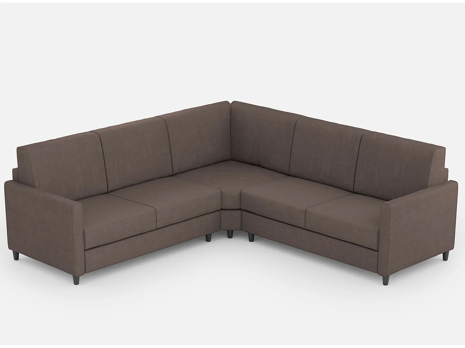 Canapé d'angle moderne italien tissu marron Korane - 5 tailles-Taille 281x281 cm