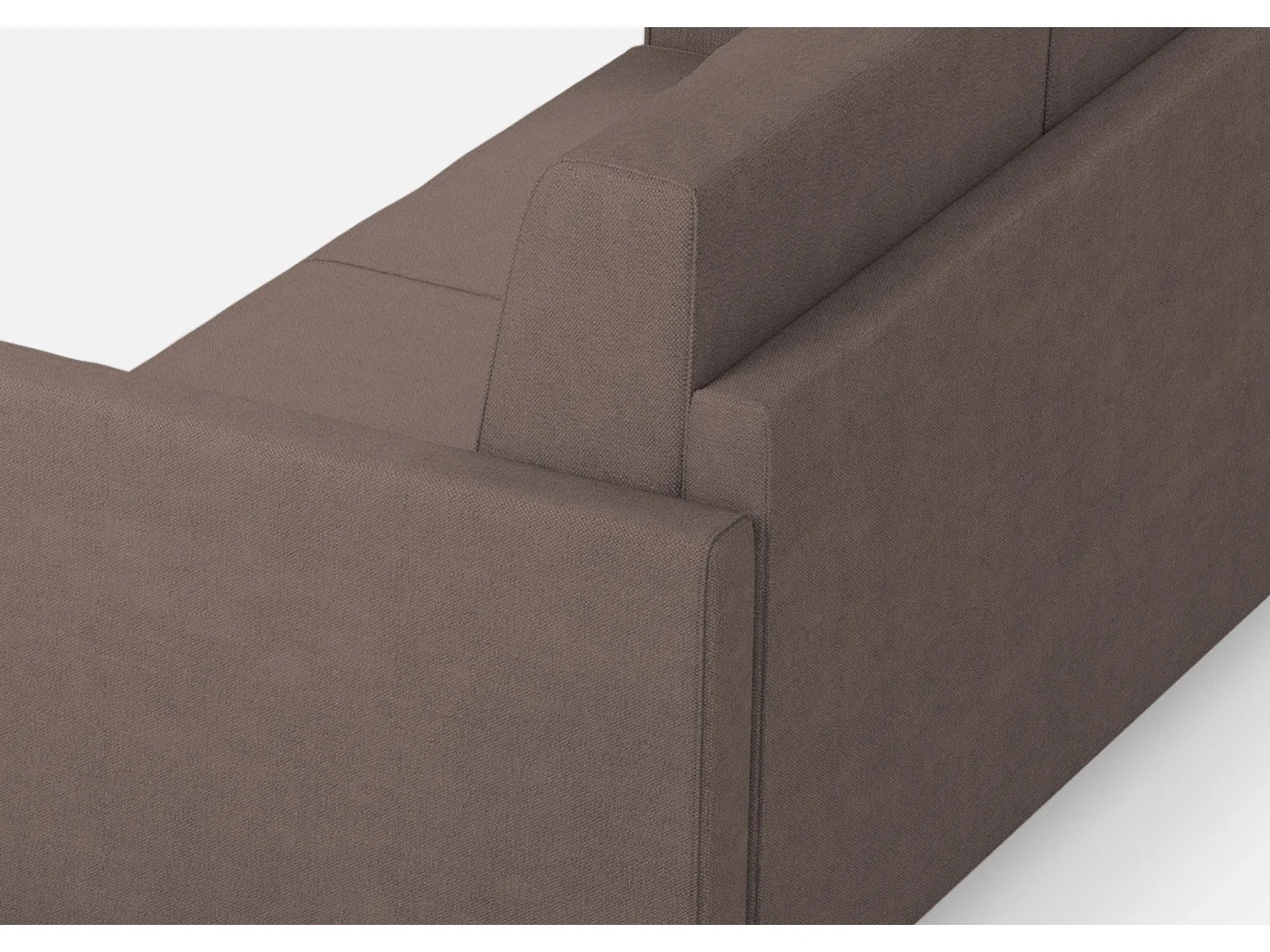 Canapé d'angle moderne italien tissu marron Korane - 5 tailles-Taille 281x281 cm