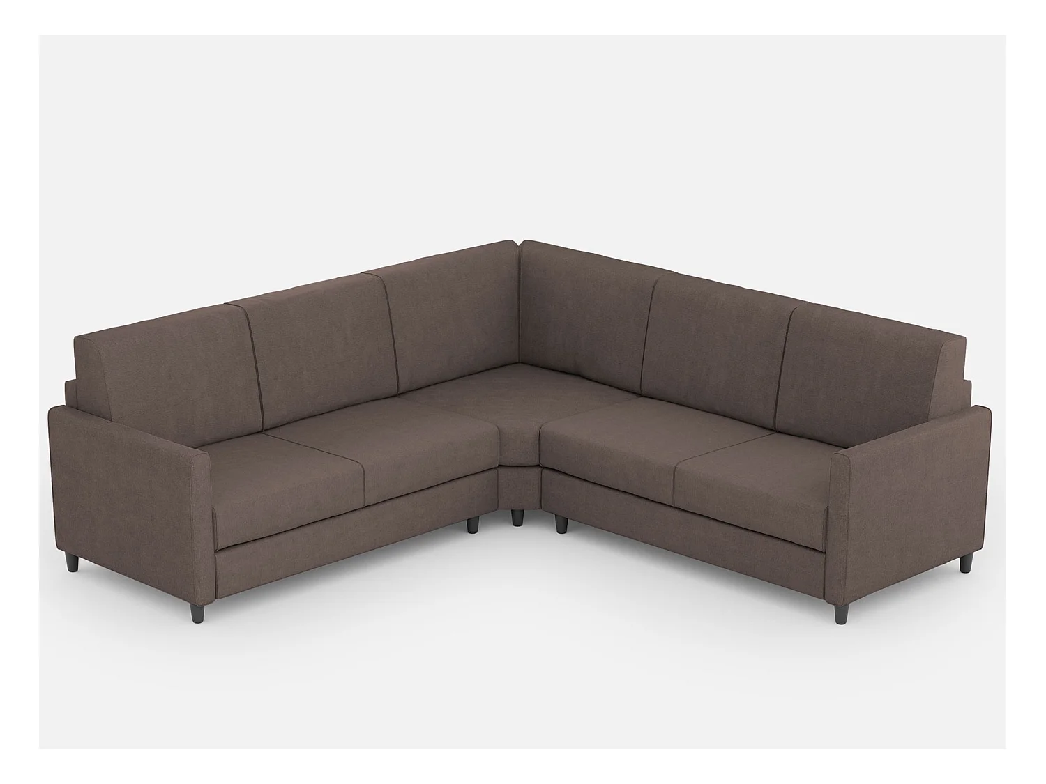 Canapé d'angle moderne italien tissu marron Korane - 5 tailles-Taille 281x281 cm
