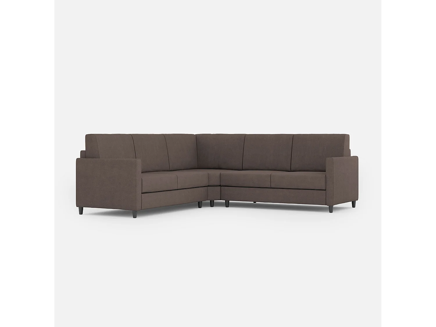 Canapé d'angle moderne italien tissu marron Korane - 5 tailles-Taille 281x281 cm