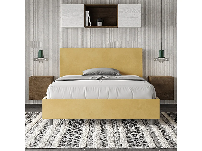 Cama Adele 130x190 sin somier ocre