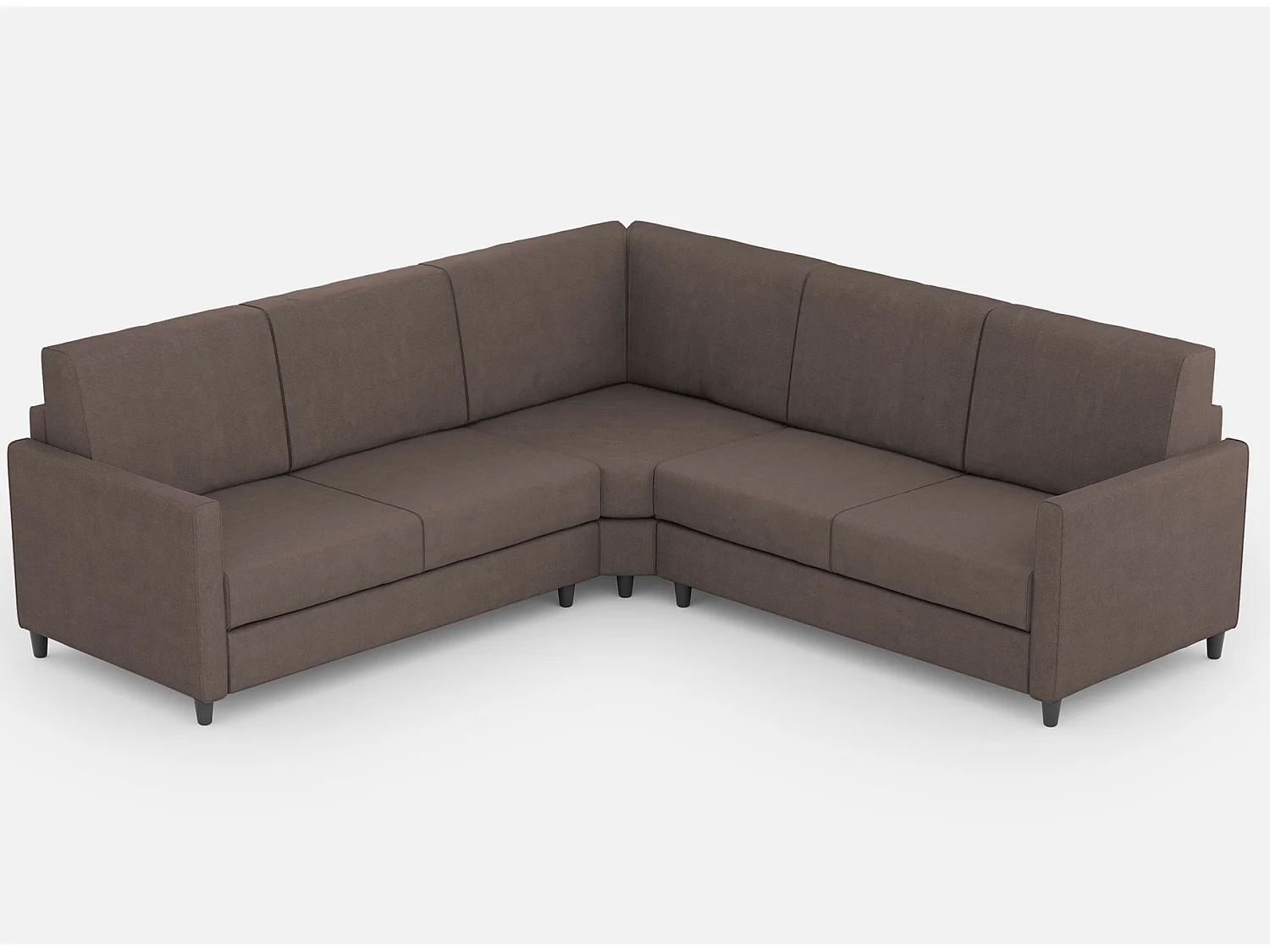 Canapé d'angle moderne italien tissu marron Korane - 5 tailles-Taille 221x221 cm