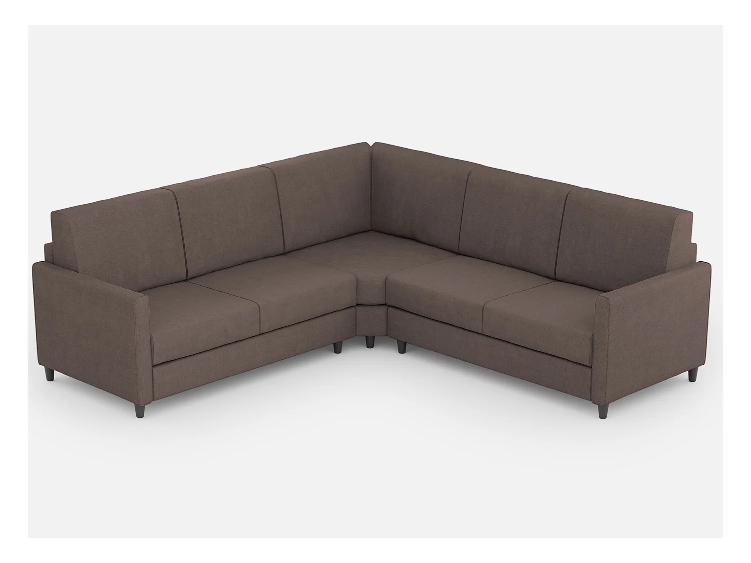 Canapé d'angle moderne italien tissu marron Korane - 5 tailles-Taille 221x221 cm