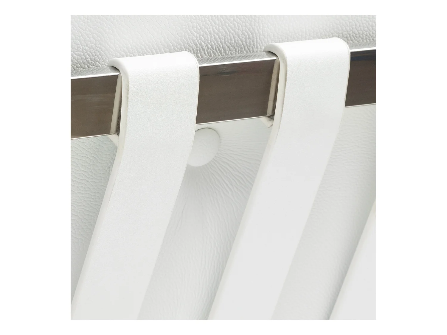 Canapé design 2 places cuir capitonné blanc Barka