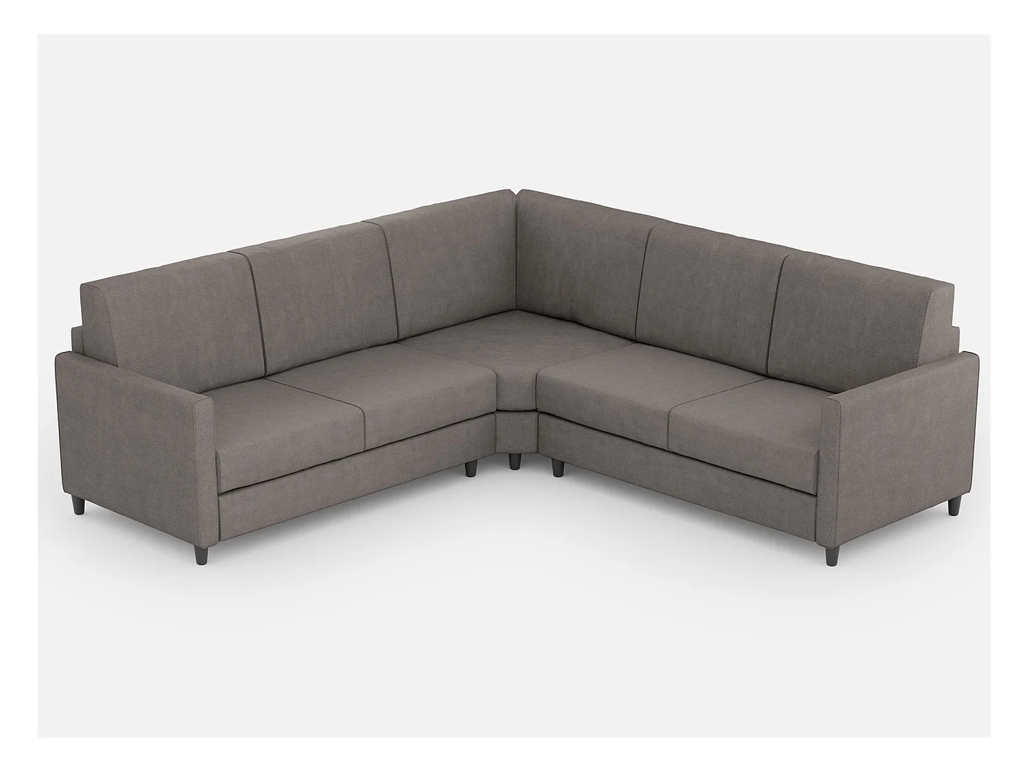 Canapé d'angle moderne italien tissu gris Korane - 5 tailles-Taille 241x241 cm