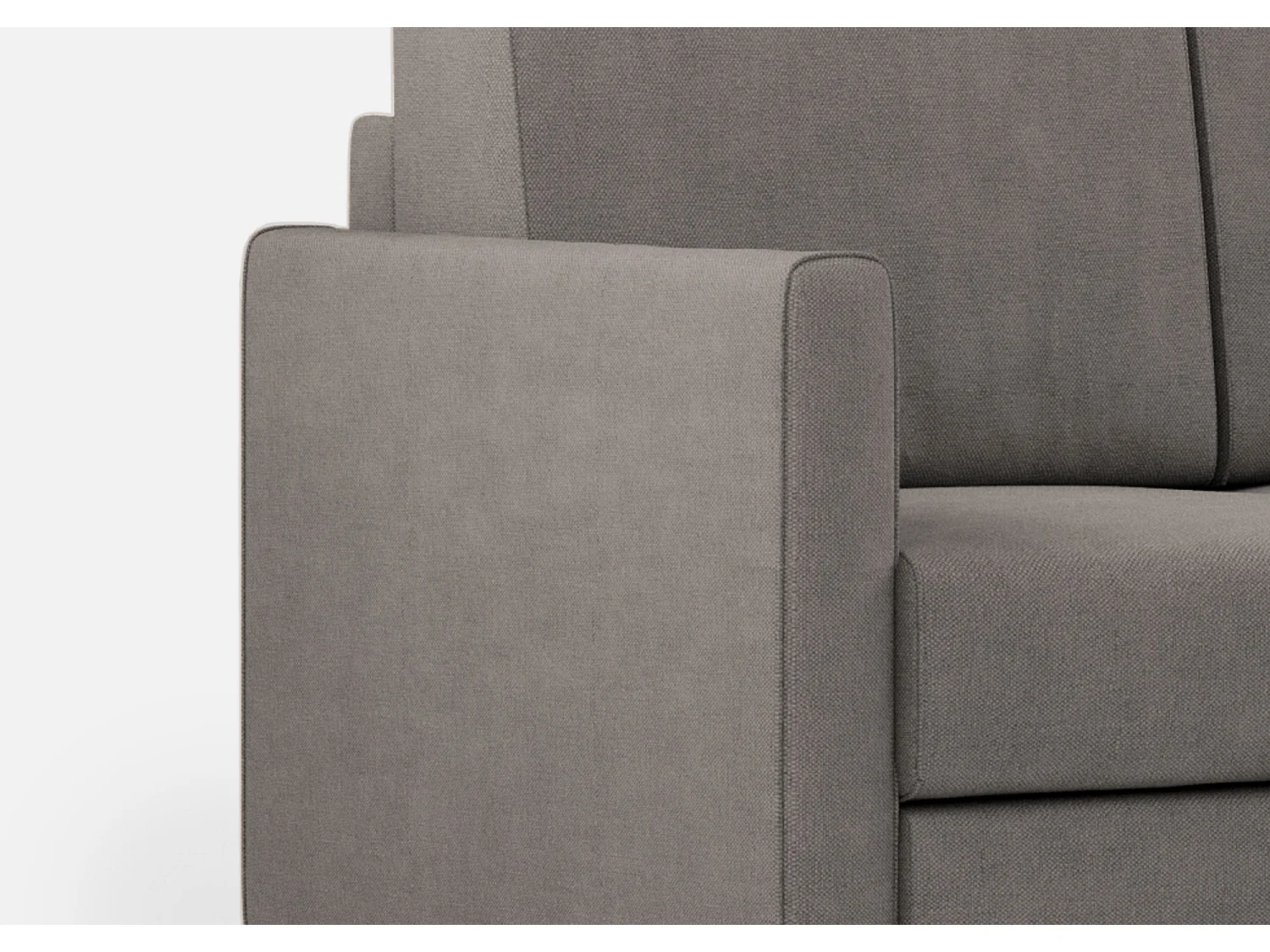 Canapé d'angle moderne italien tissu gris Korane - 5 tailles-Taille 241x241 cm