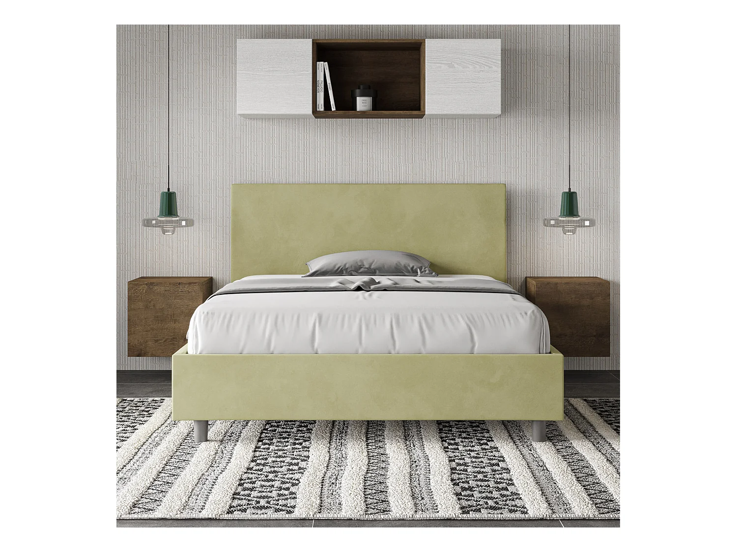 Adele bed 130x210 basis en groene thee container