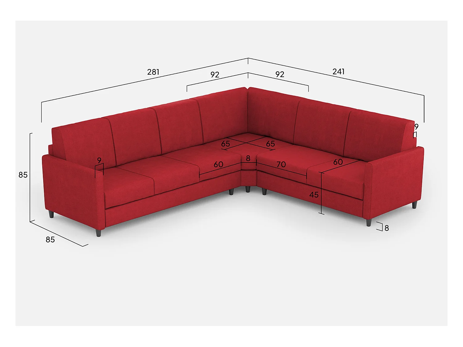 Adele bed 130x210 lichtblauwe basis en bak