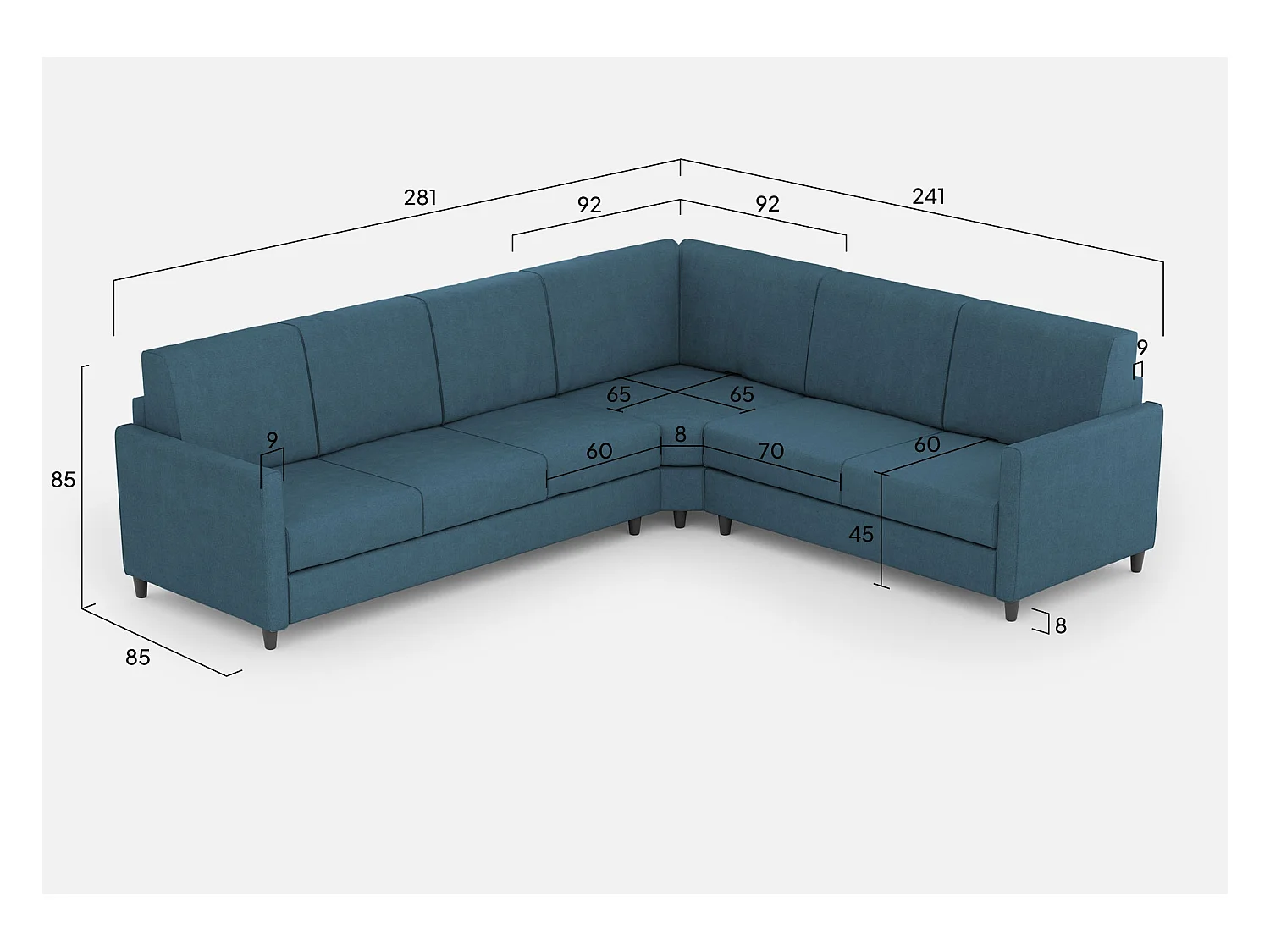 Adele bed 130x210 met glycine bodem