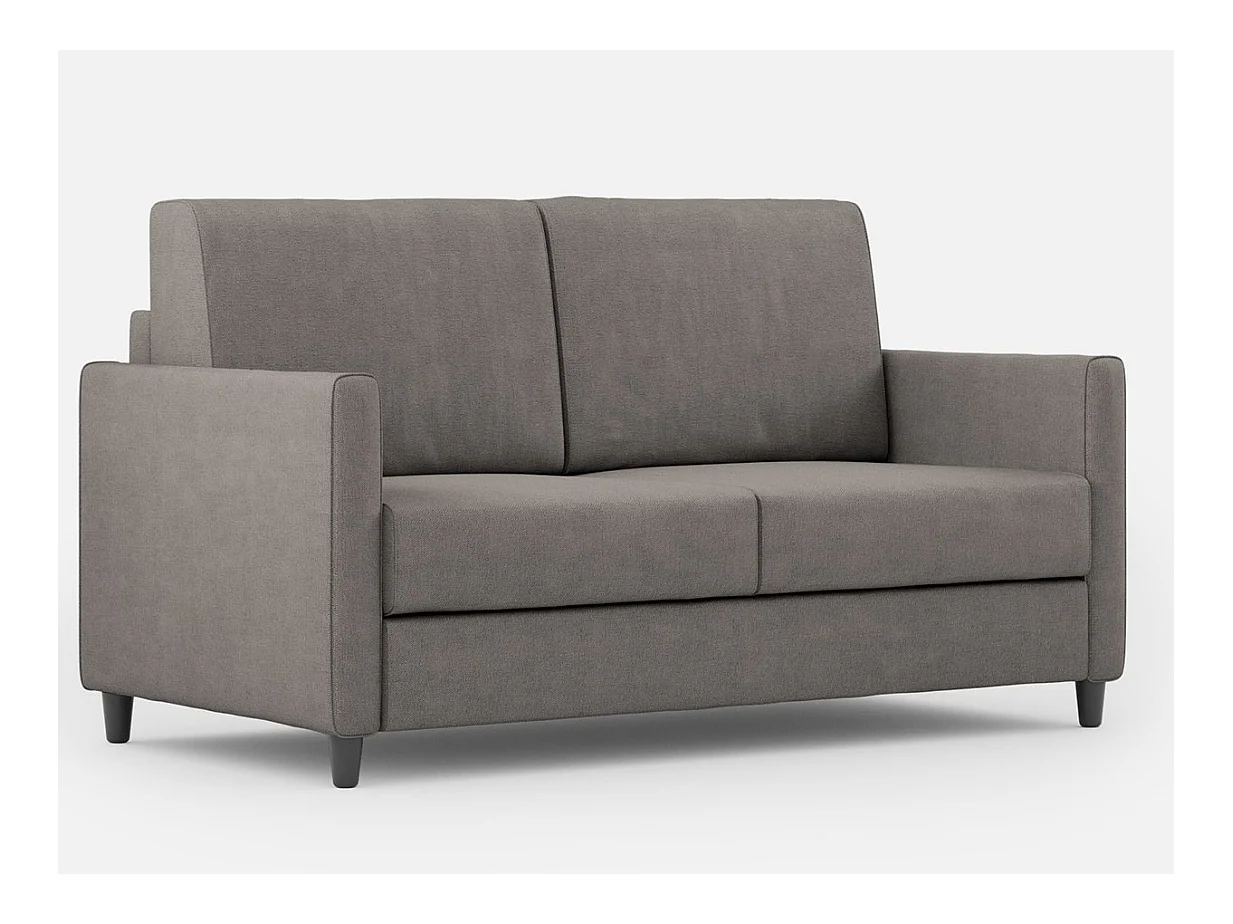 Moderne Italiaanse rechte bank grijze stof Korane - 3 maten-Maat 138cm