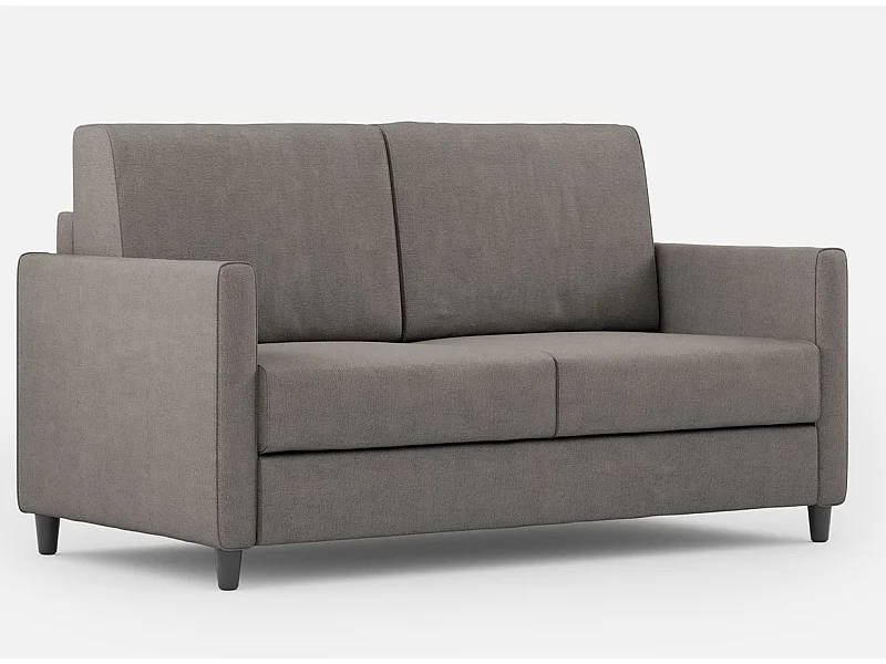 Canapé droit moderne italien tissu gris Korane - 3 tailles-Taille 138 cm