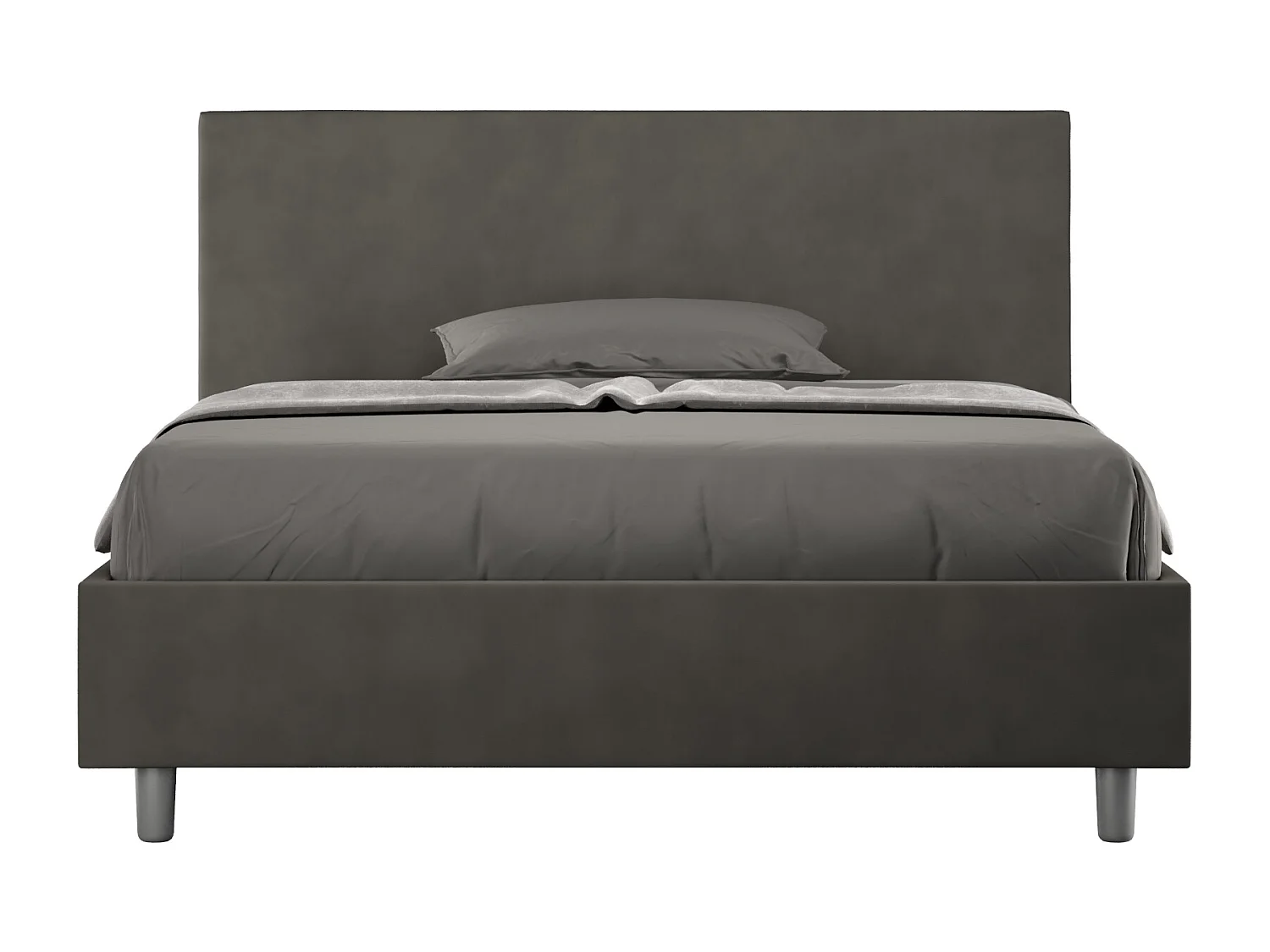 Letto Adele 130x210 rete e contenitore grigio