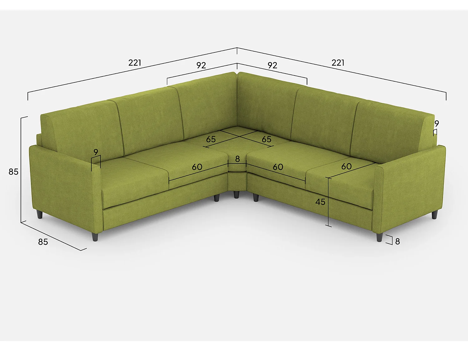 Letto Adele 130x200 rete e contenitore glicine