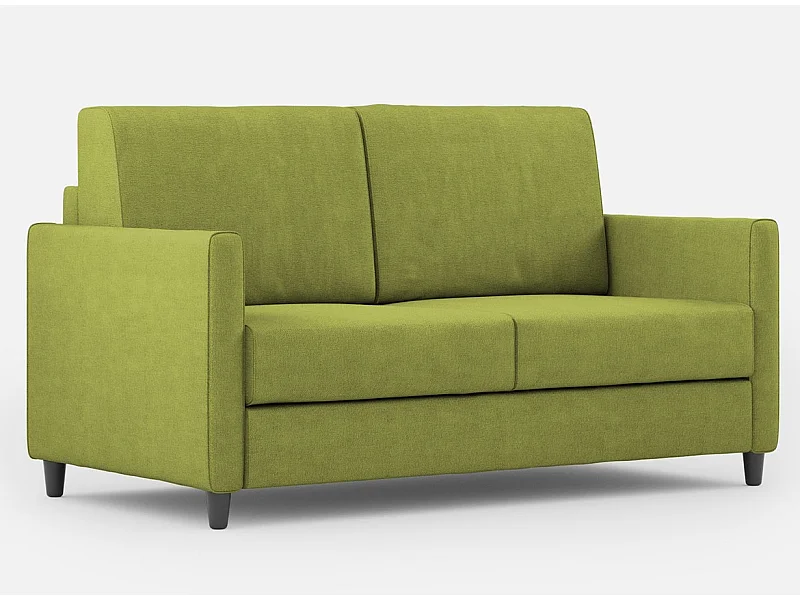 Sofá italiano moderno recto en tela verde pistacho Korane - 3 tamaños-Talla 138 cm