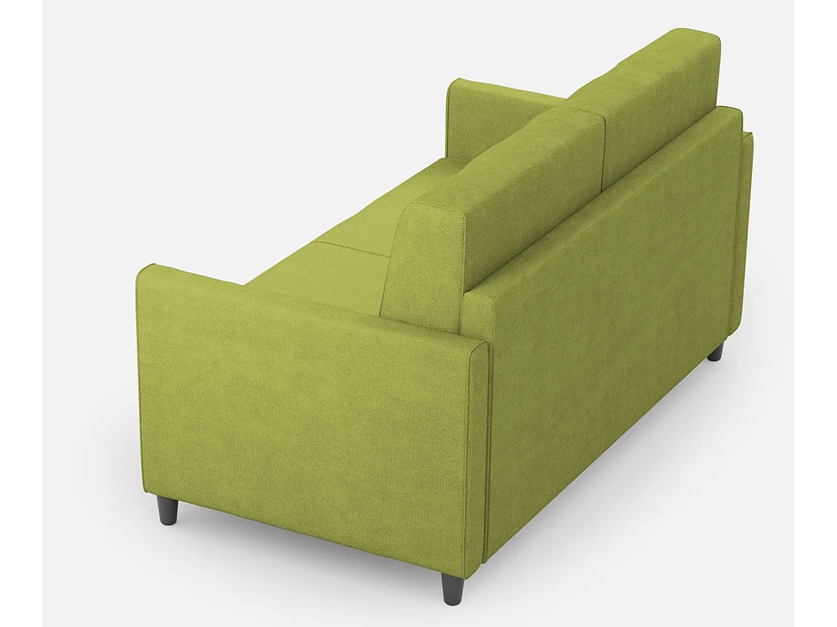 Sofá italiano moderno recto en tela verde pistacho Korane - 3 tamaños-Talla 138 cm