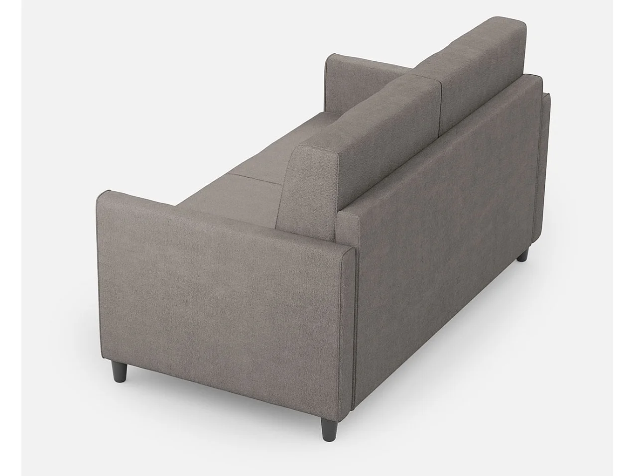 Sofá italiano moderno recto de tela gris Korane - 3 tamaños-Talla 158 cm