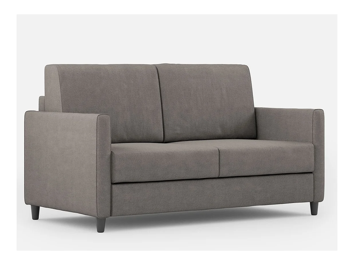 Canapé droit moderne italien tissu gris Korane - 3 tailles-Taille 158 cm